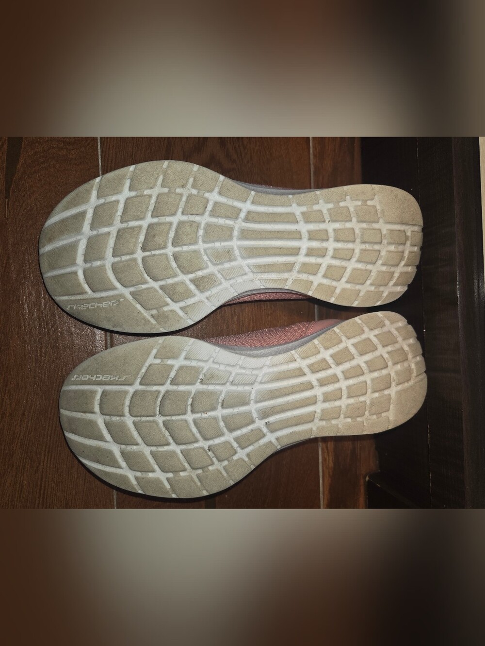 Skechers Slip-On Knit Sneakers in Dusty Rose and White - Picture 5 of 5